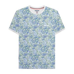 Lambretta Mens SS25 Paisley T-Shirt / Gray/Navy